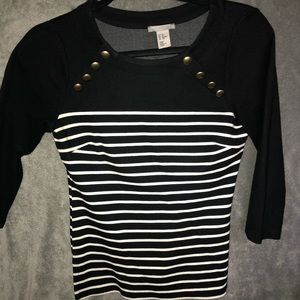H & M 3/4 sleeve blouse. Nautical.
